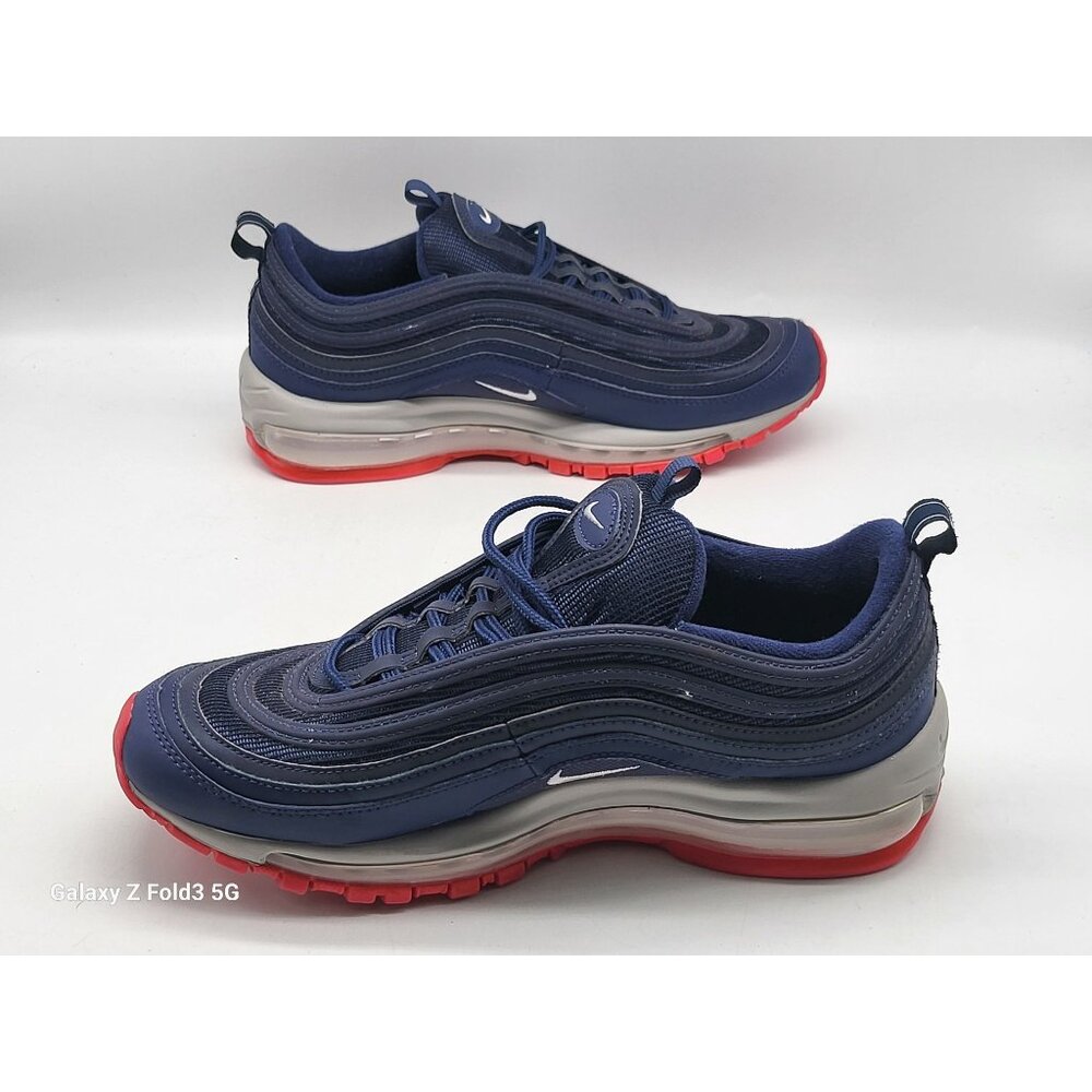 Nike Air Max 97 Navy Blue Red Athletic Sneakers Men DJ3181 991 Size 7 - Picture 3 of 9